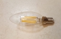 Bóng nhót led sợi 4W, thủy tinh trắng, đui E14, ánh sáng vàng